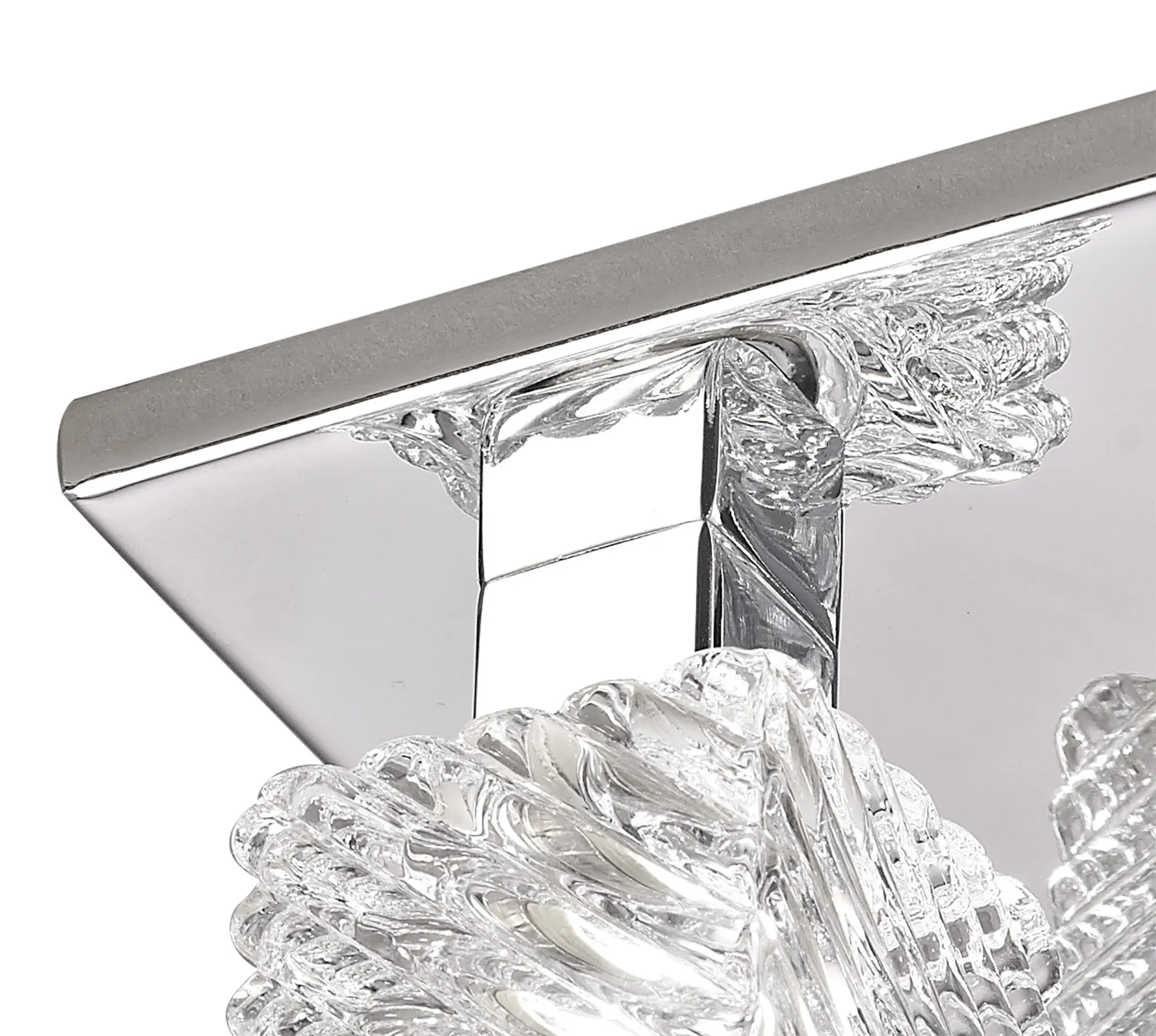Accor Glass Square Ceiling Flush 5 Light Polished Chrome D0162  Deco Accor